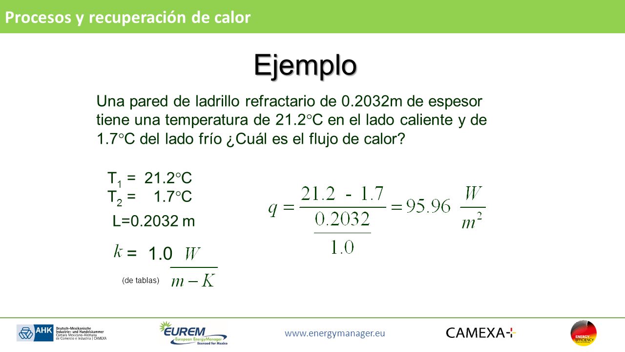 Ejemplo Procesos y recuperación de calor