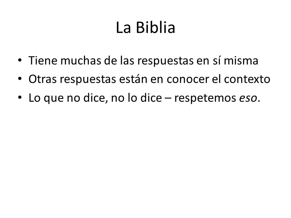 La Biblia Tiene muchas de las respuestas en sí misma