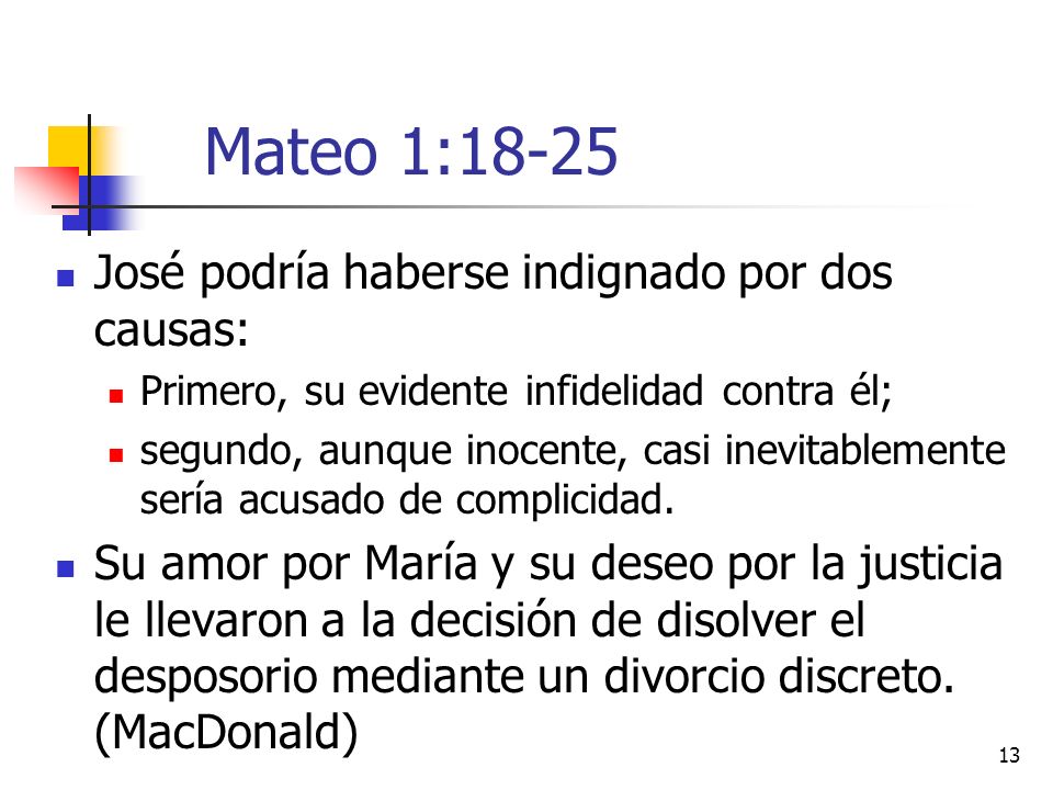 Mateo 1:18-25 José podría haberse indignado por dos causas:
