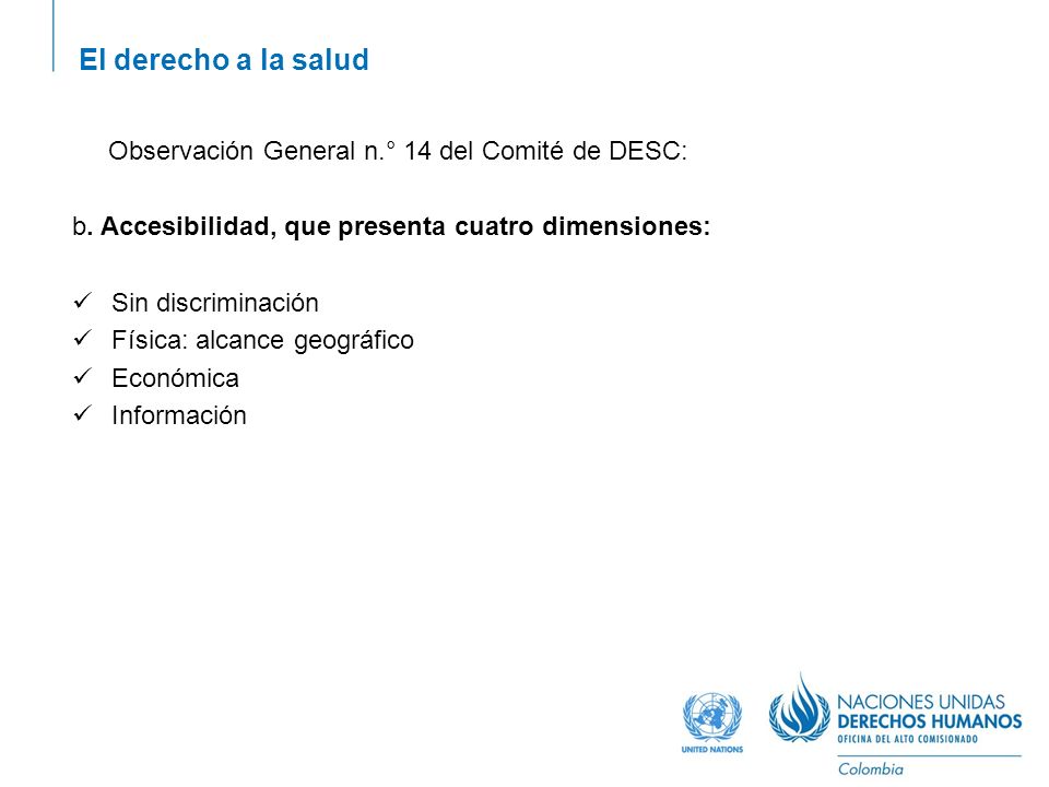 El derecho a la salud Observación General n.° 14 del Comité de DESC: