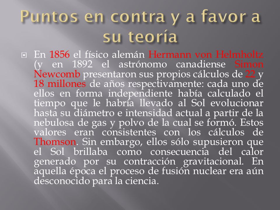 Puntos en contra y a favor a su teoría
