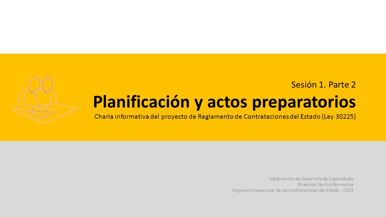 Planificación y actos preparatorios