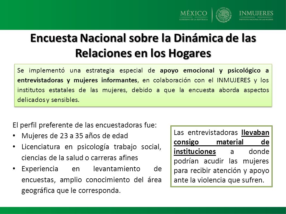 Encuesta Nacional sobre la Dinámica de las Relaciones en los Hogares