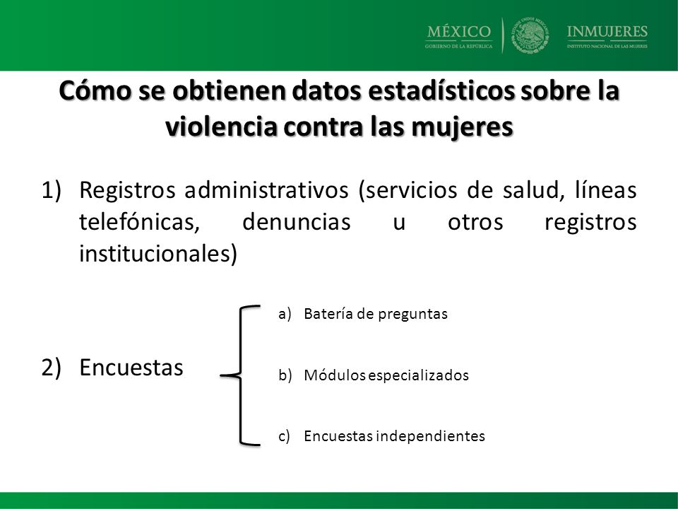 Cómo se obtienen datos estadísticos sobre la violencia contra las mujeres