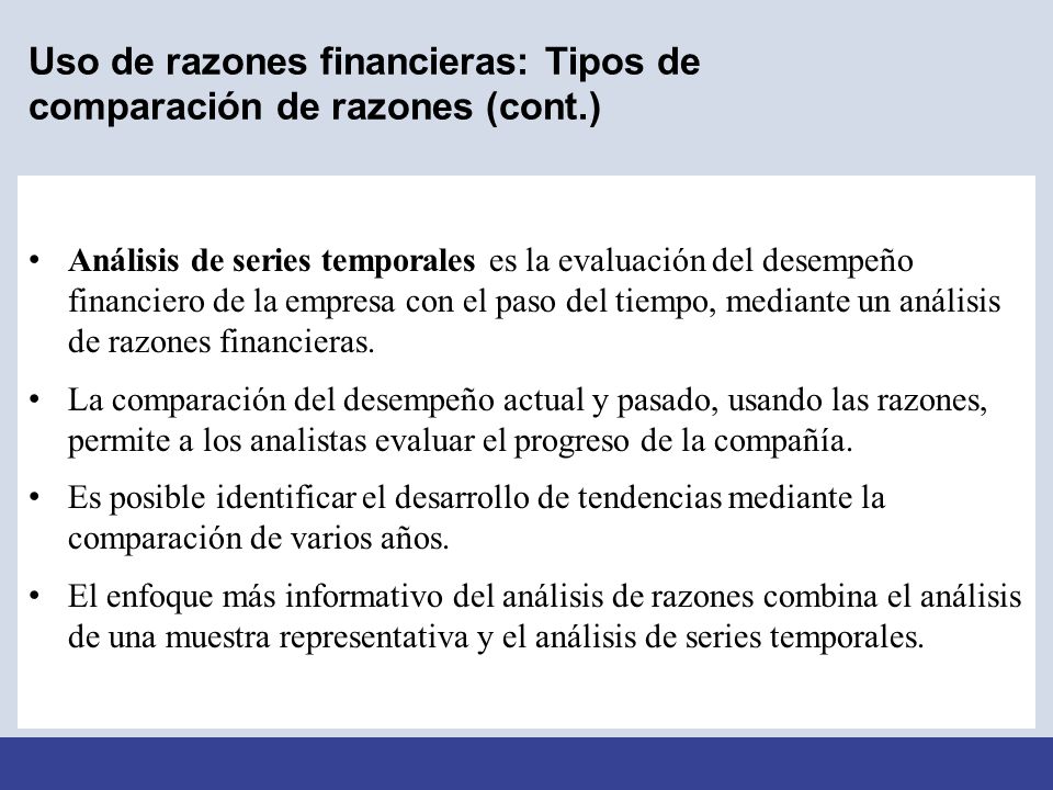 Uso de razones financieras: Tipos de comparación de razones (cont.)