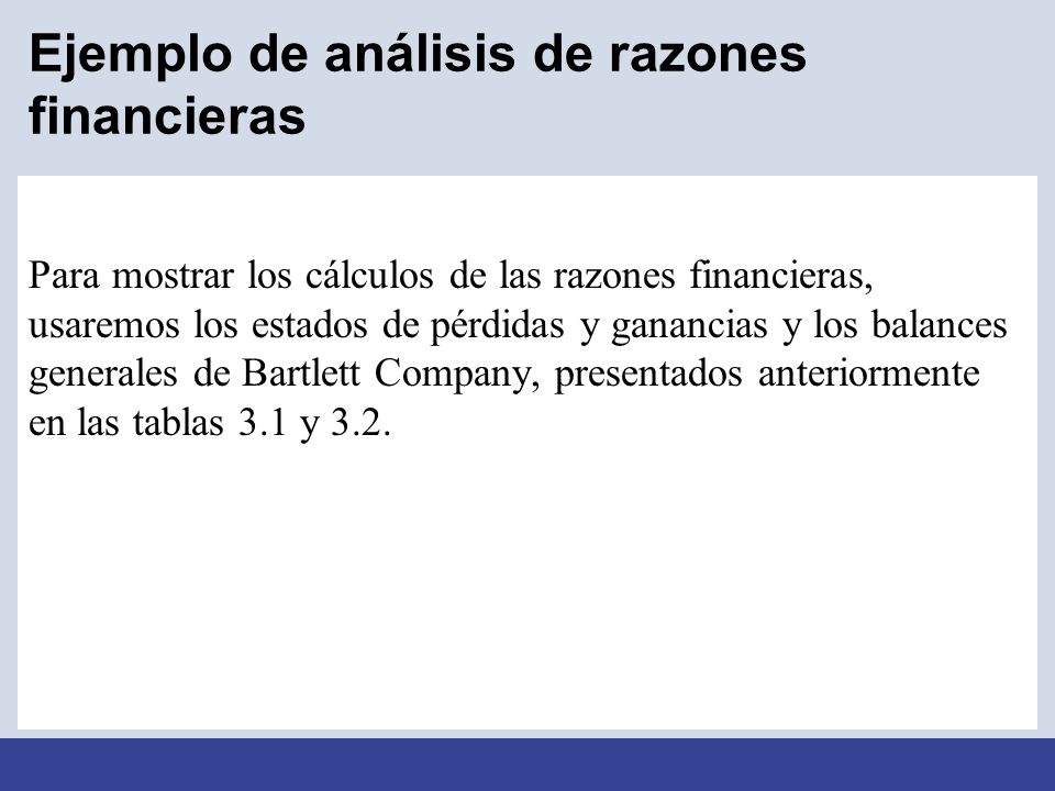 Ejemplo de análisis de razones financieras