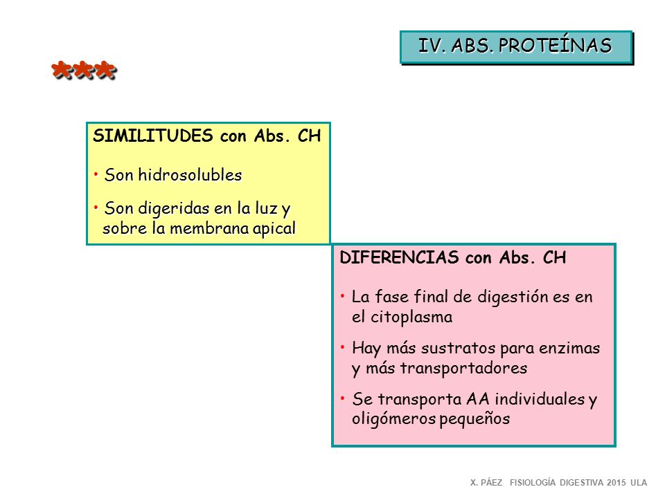 *** IV. ABS. PROTEÍNAS SIMILITUDES con Abs. CH Son hidrosolubles