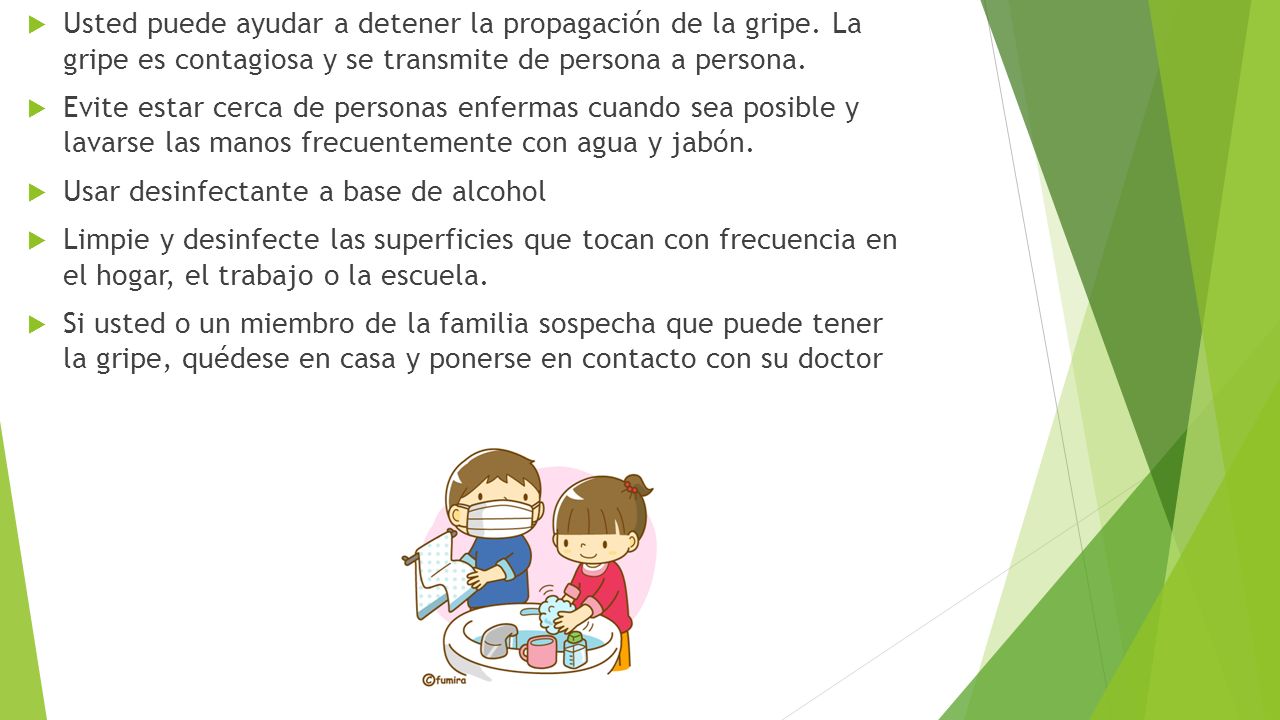 Usted puede ayudar a detener la propagación de la gripe
