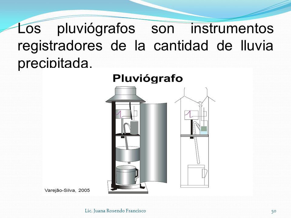 Los pluviógrafos son instrumentos registradores de la cantidad de lluvia precipitada.