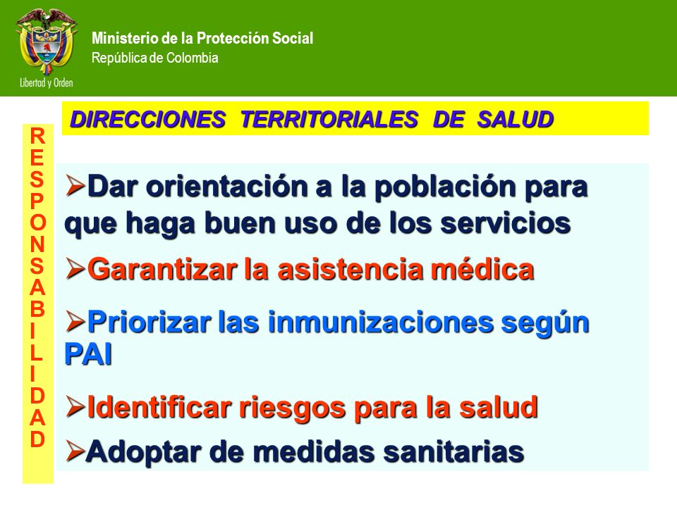 Dar orientación a la población para que haga buen uso de los servicios