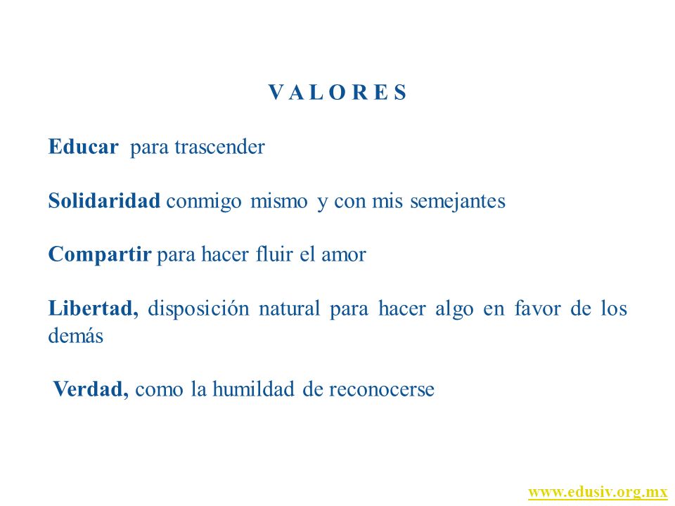 Educar para trascender Solidaridad conmigo mismo y con mis semejantes