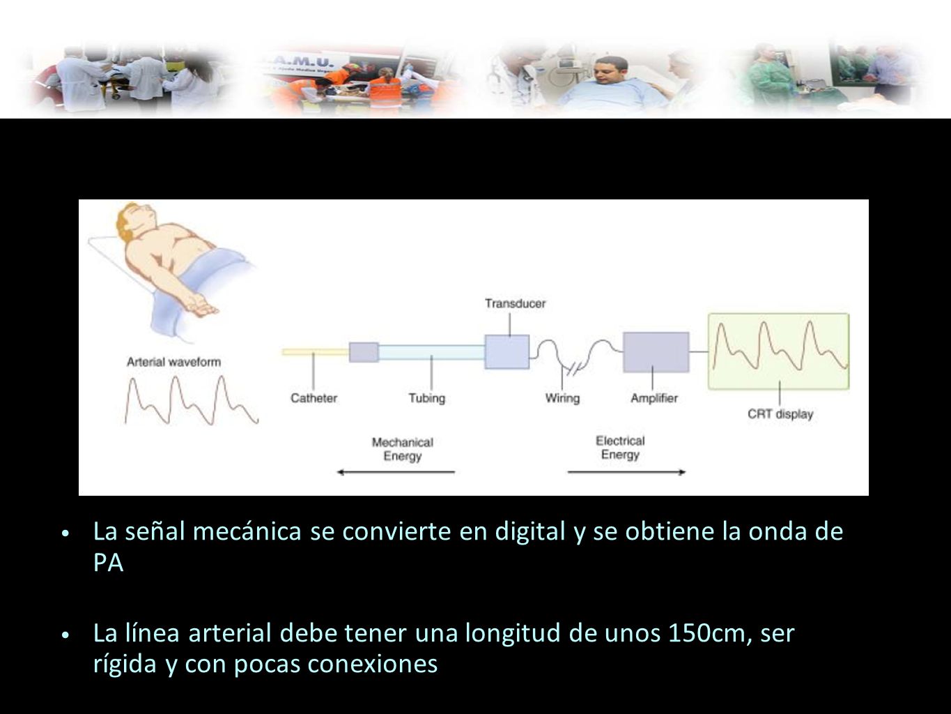 Monitorización PA COMPONENTES DEL SISTEMA: ENUNCIAR. CONCEPTO DE TRASDUCTOR: en un ocilador armónico que vibra a una frecuencia conocida.