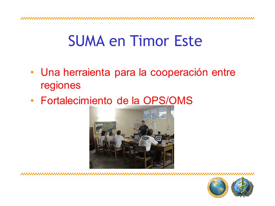 SUMA en Timor Este Una herraienta para la cooperación entre regiones