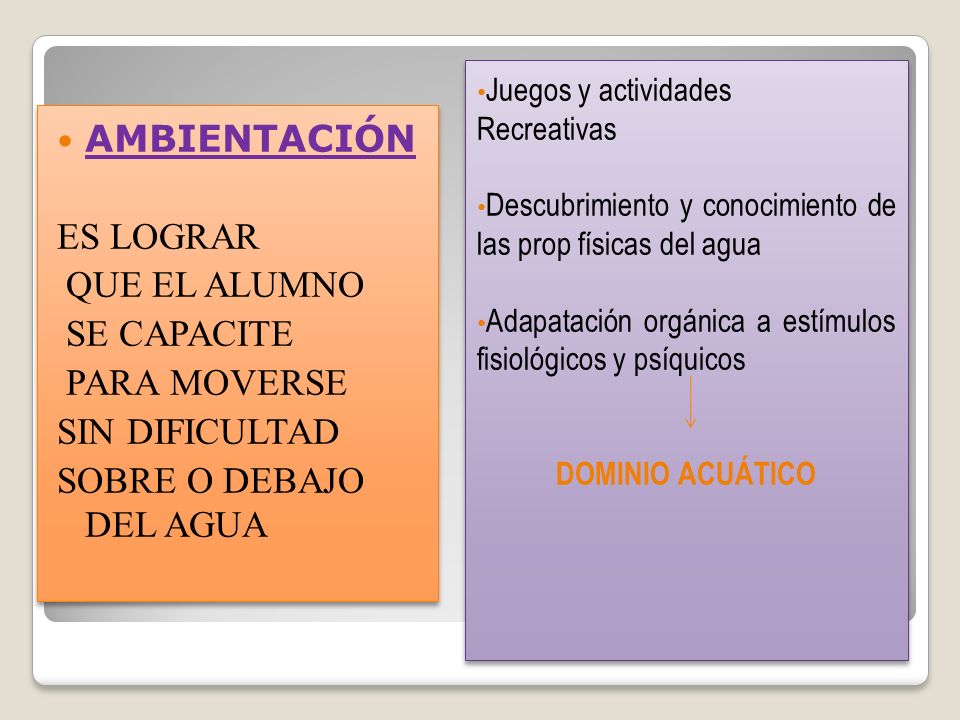 AMBIENTACIÓN ES LOGRAR QUE EL ALUMNO SE CAPACITE PARA MOVERSE