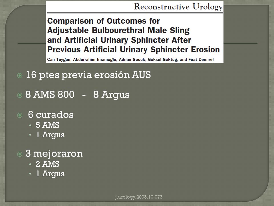 16 ptes previa erosión AUS 8 AMS Argus 6 curados