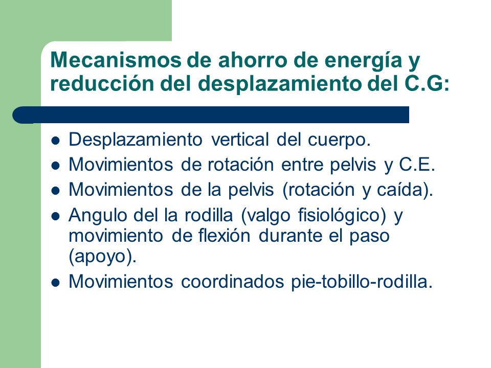 Mecanismos de ahorro de energía y reducción del desplazamiento del C