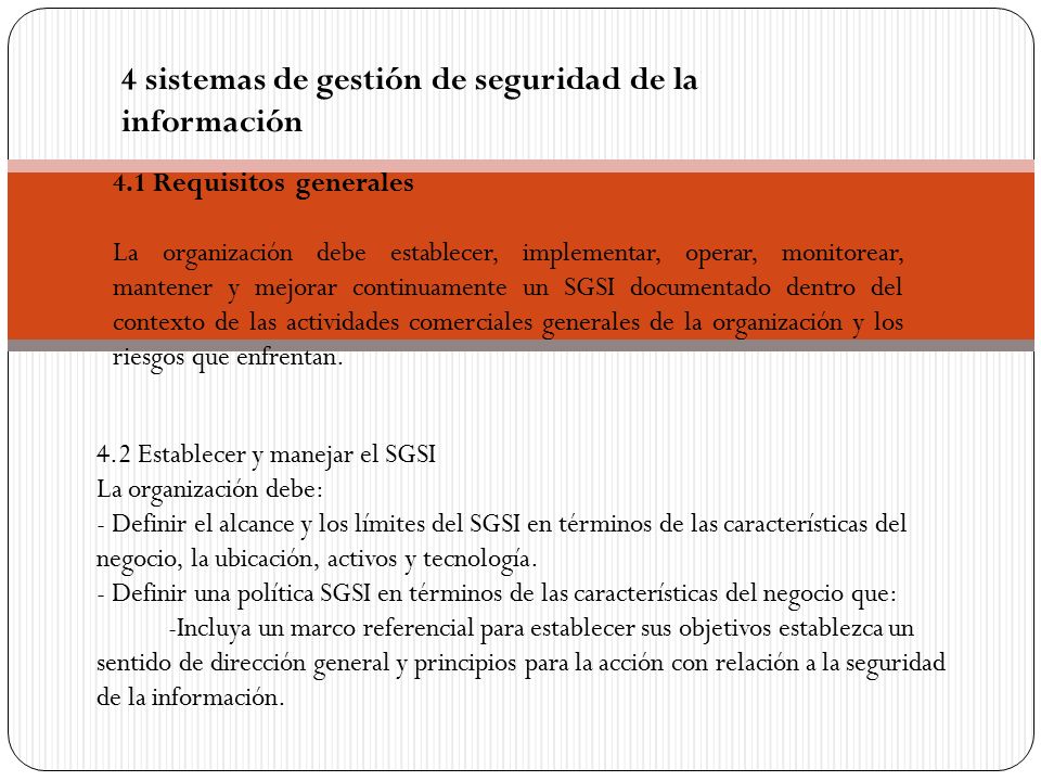 4 sistemas de gestión de seguridad de la información