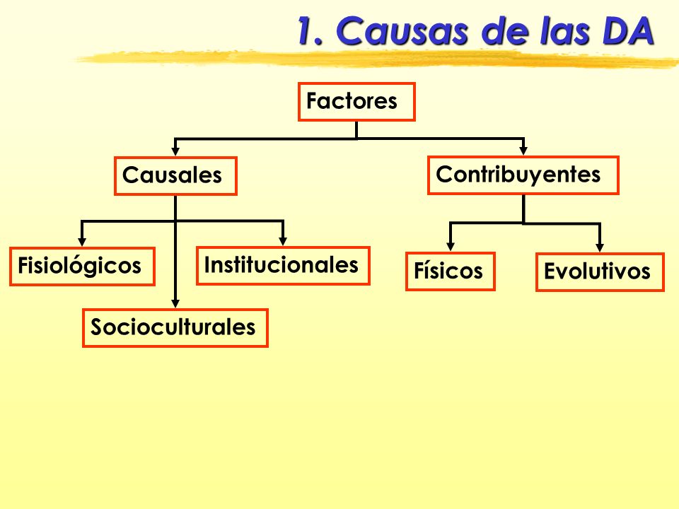 1. Causas de las DA Factores Causales Contribuyentes Fisiológicos
