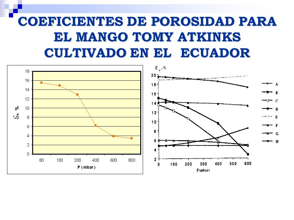 COEFICIENTES DE POROSIDAD PARA EL MANGO TOMY ATKINKS CULTIVADO EN EL ECUADOR