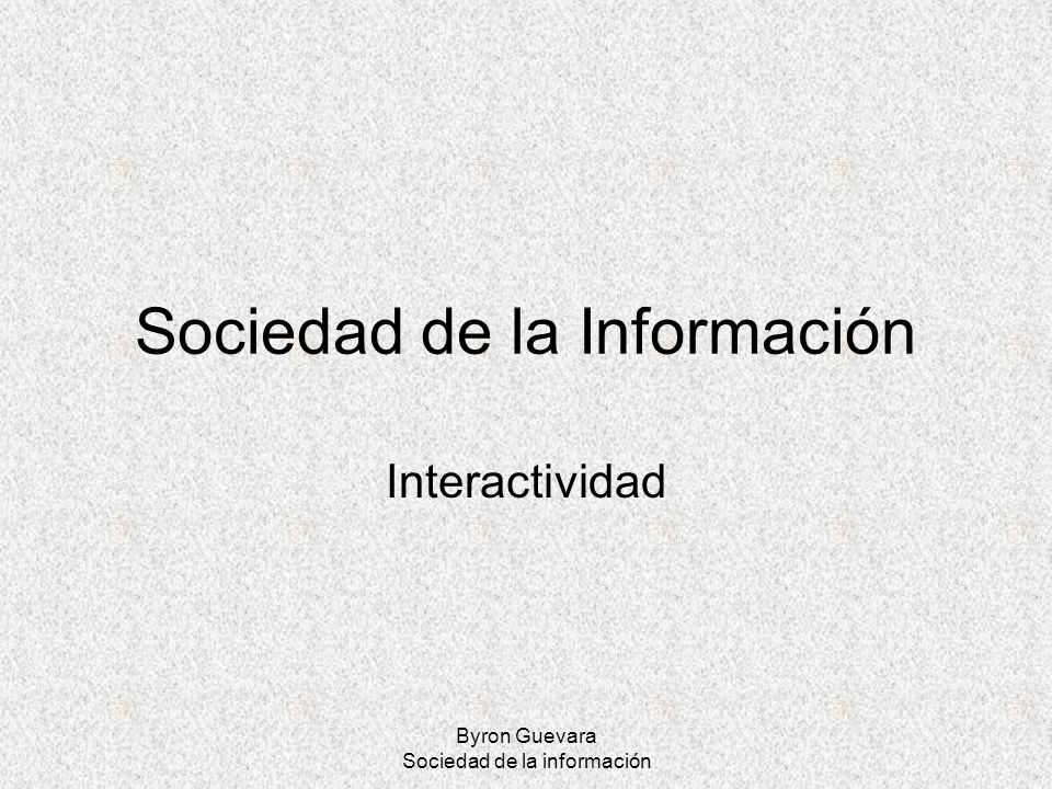 Sociedad de la Información