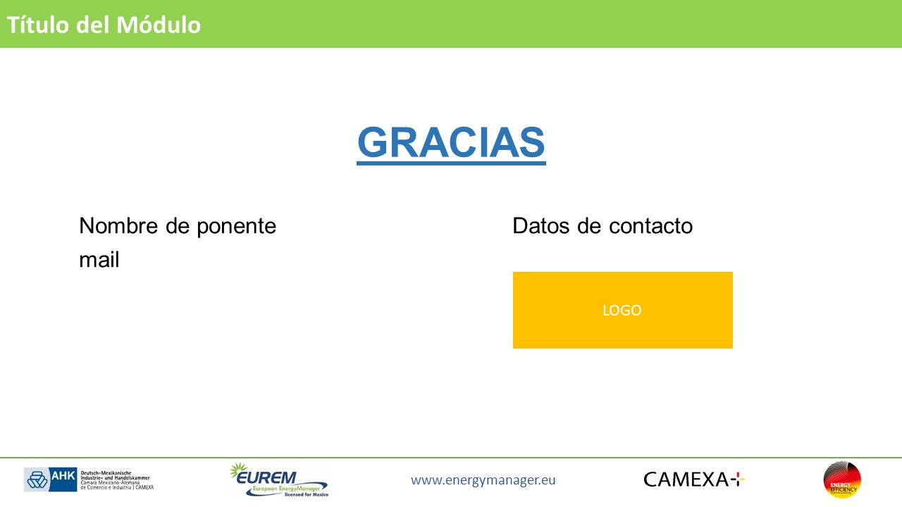 GRACIAS Título del Módulo Nombre de ponente mail Datos de contacto