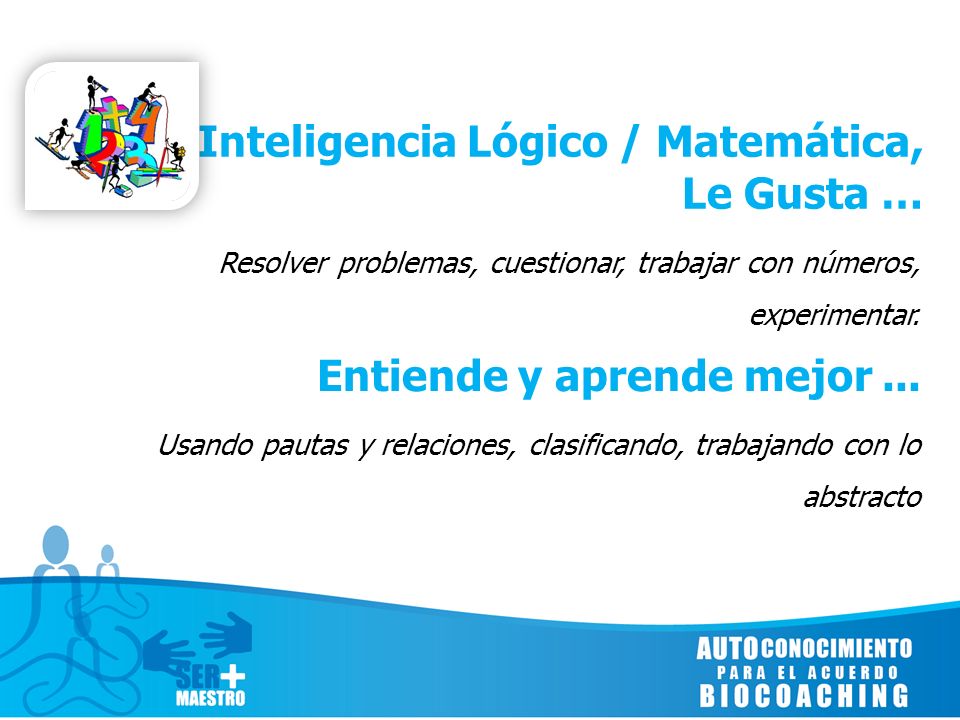 Inteligencia Lógico / Matemática, Le Gusta …