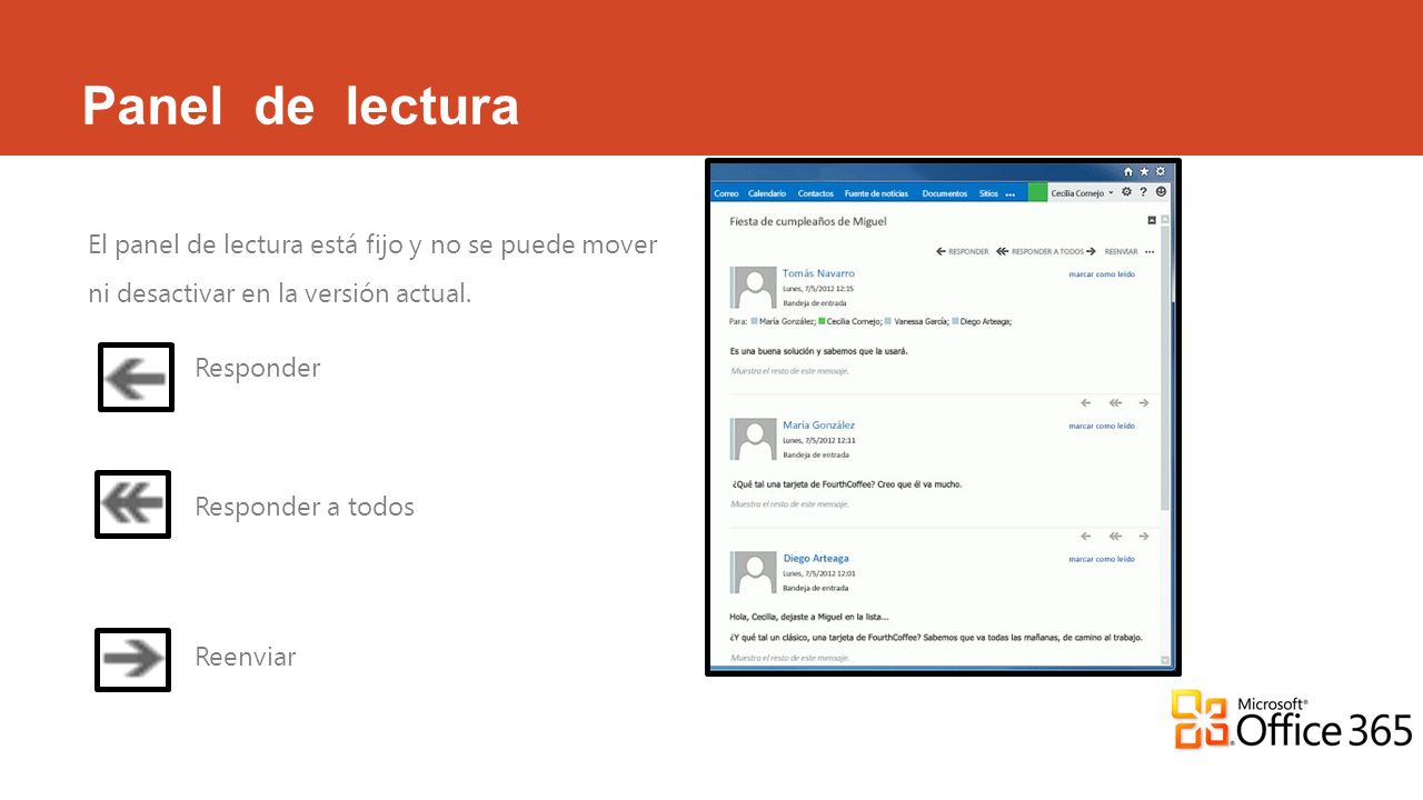 Panel de lectura El panel de lectura está fijo y no se puede mover ni desactivar en la versión actual.