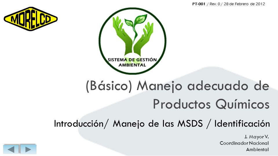 (Básico) Manejo adecuado de Productos Químicos