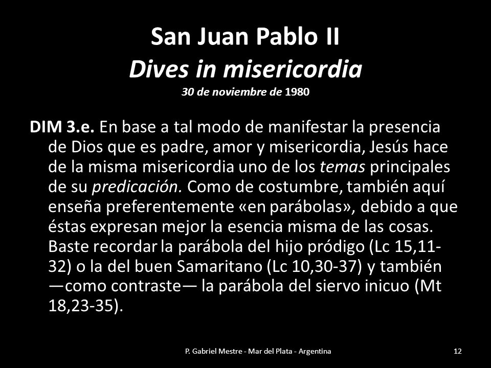 San Juan Pablo II Dives in misericordia 30 de noviembre de 1980