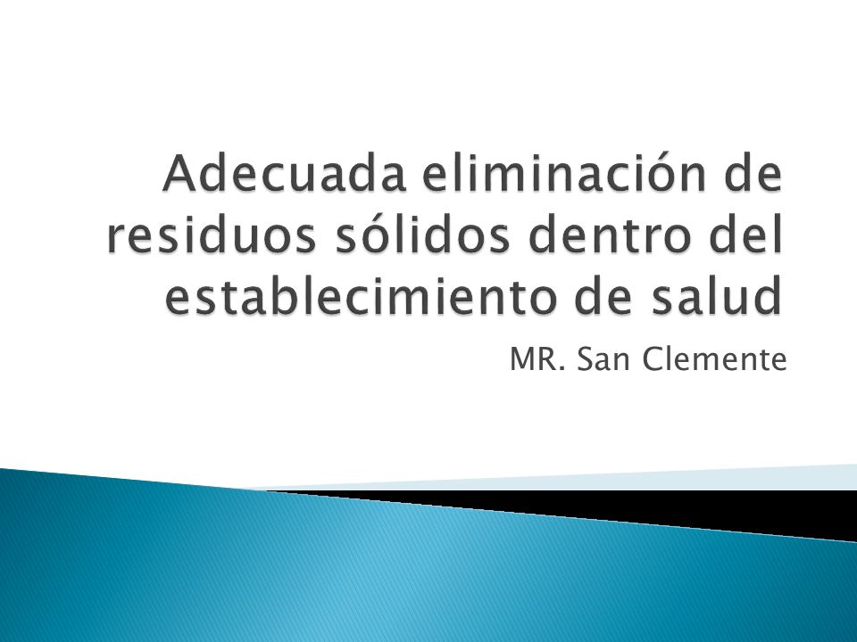 Adecuada eliminación de residuos sólidos dentro del establecimiento de salud