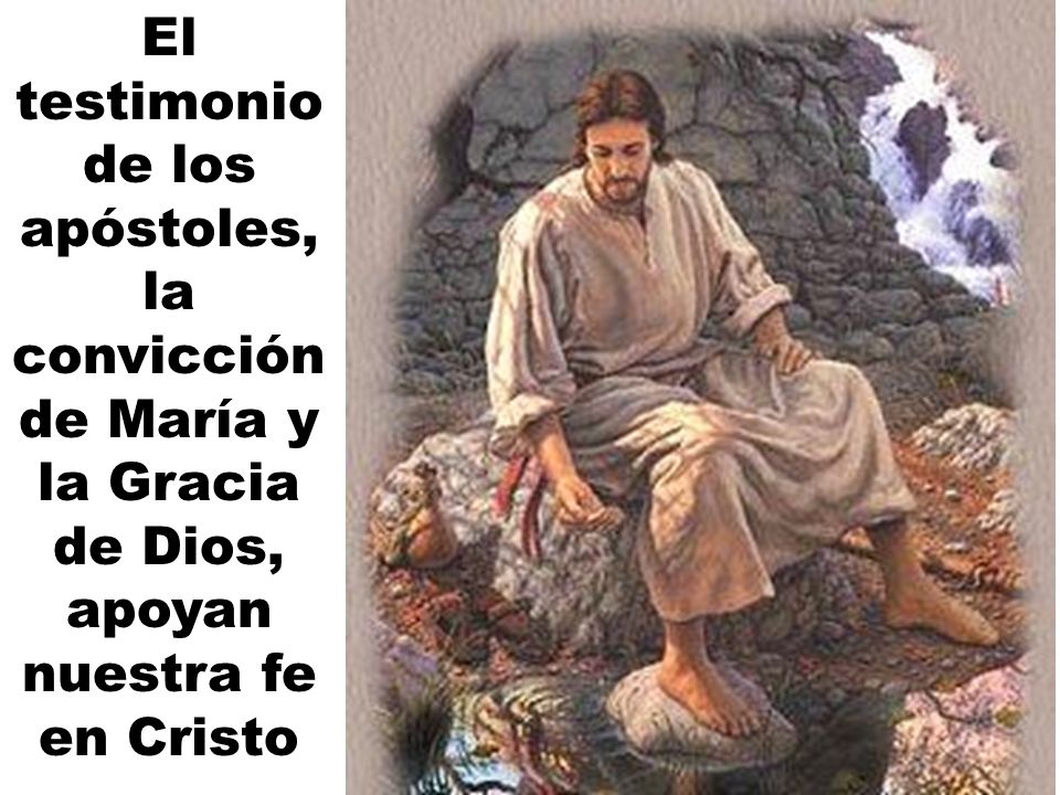 El testimonio de los apóstoles, la convicción de María y la Gracia de Dios, apoyan nuestra fe en Cristo