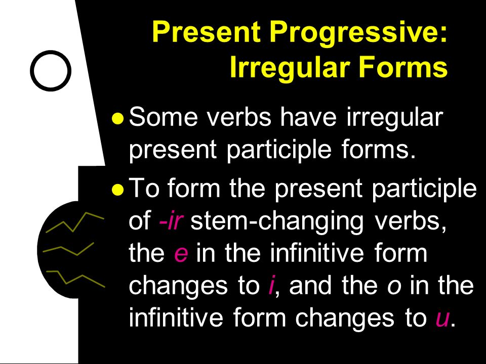 Present Progressive: Irregular Forms