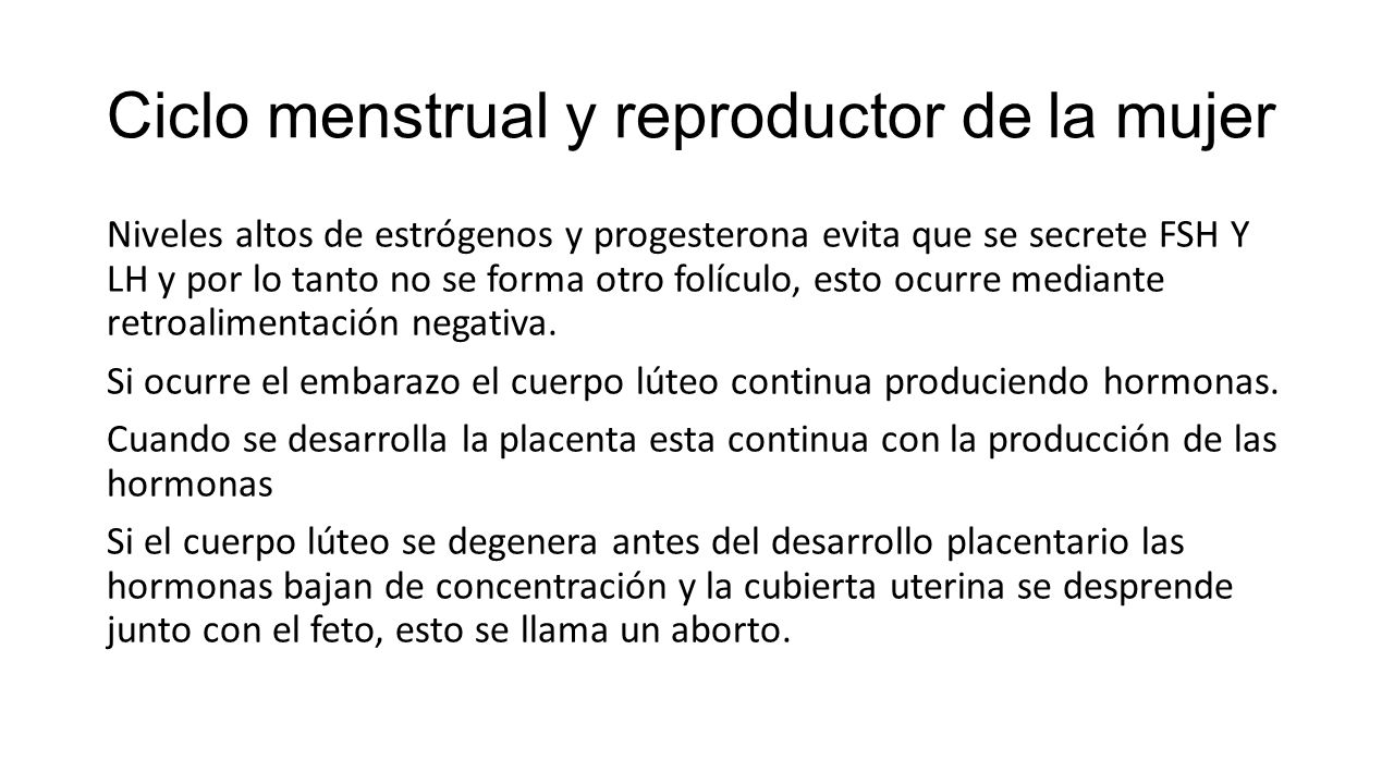 Ciclo menstrual y reproductor de la mujer