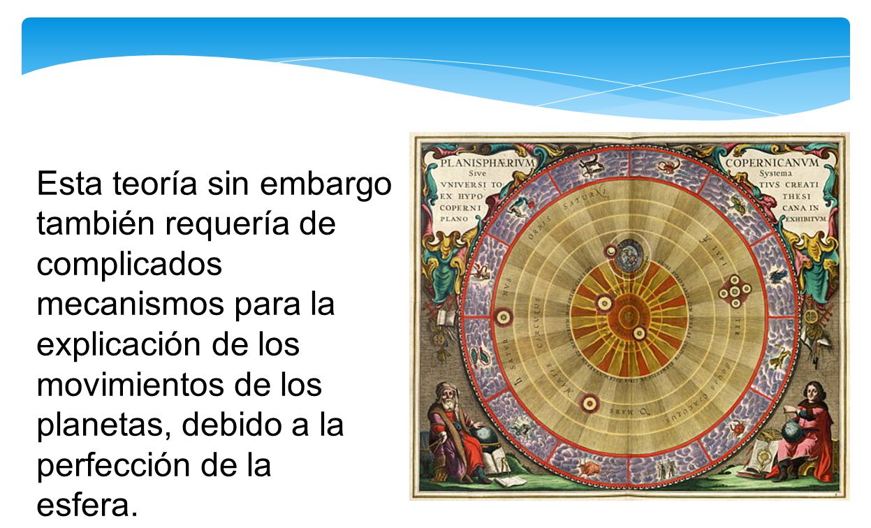 Esta teoría sin embargo también requería de complicados mecanismos para la explicación de los movimientos de los planetas, debido a la perfección de la esfera.