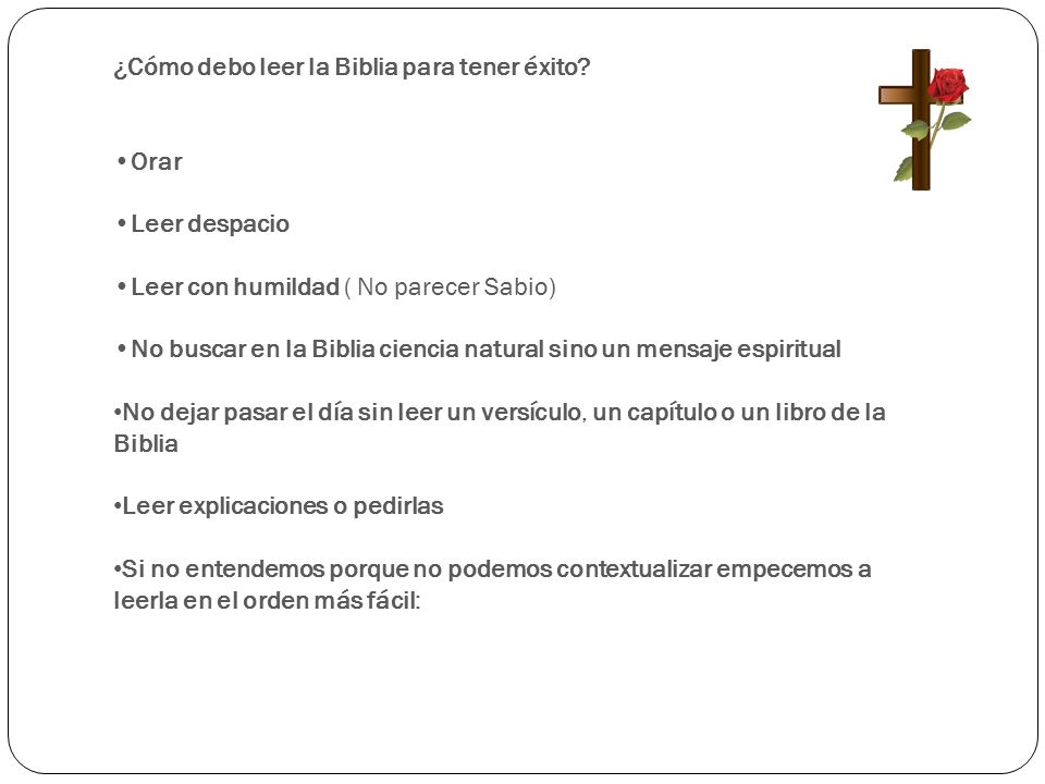 ¿Cómo debo leer la Biblia para tener éxito