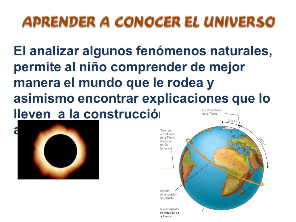 El analizar algunos fenómenos naturales, permite al niño comprender de mejor manera el mundo que le rodea y asimismo encontrar explicaciones que lo lleven a la construcción de su aprendizaje