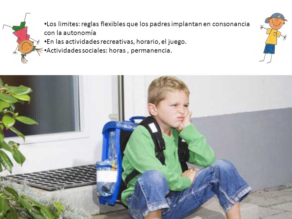 Los limites: reglas flexibles que los padres implantan en consonancia con la autonomía