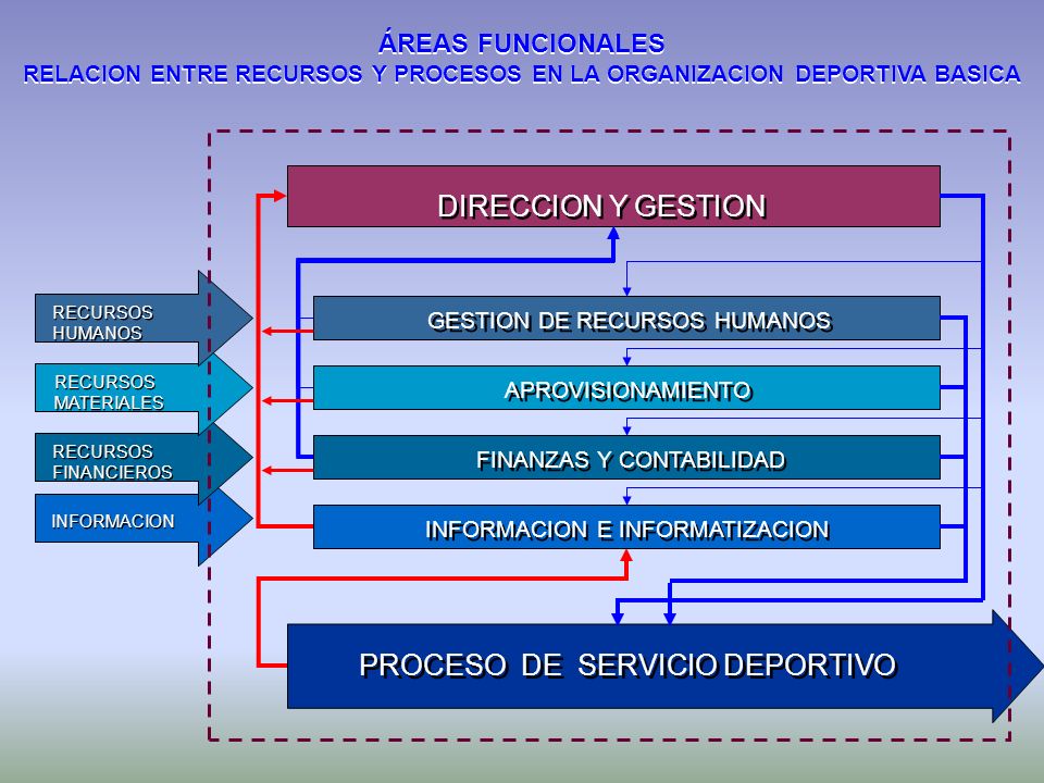 RELACION ENTRE RECURSOS Y PROCESOS EN LA ORGANIZACION DEPORTIVA BASICA