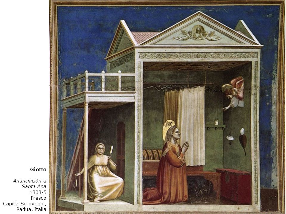 Giotto Anunciación a Santa Ana Fresco Capilla Scrovegni, Padua, Italia