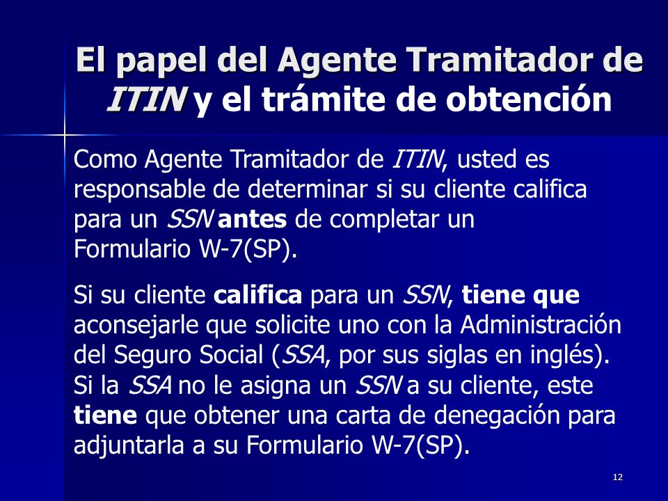 El papel del Agente Tramitador de ITIN y el trámite de obtención