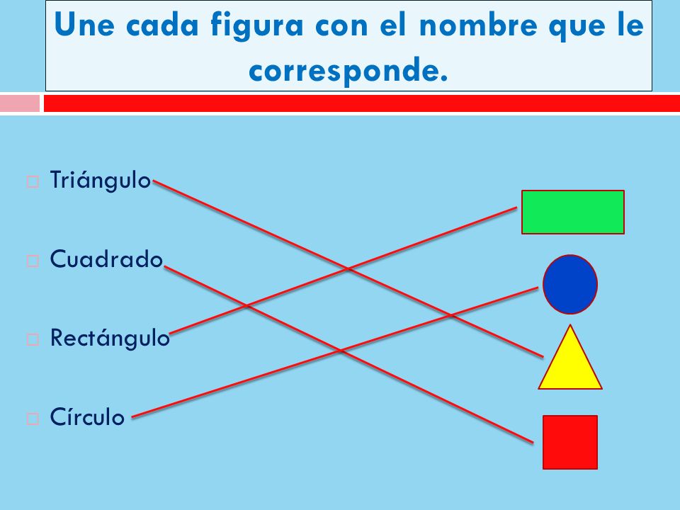Une cada figura con el nombre que le corresponde.