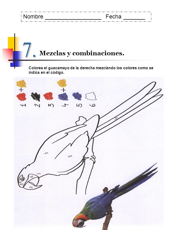 7. Mezclas y combinaciones. Nombre __________________ Fecha _______