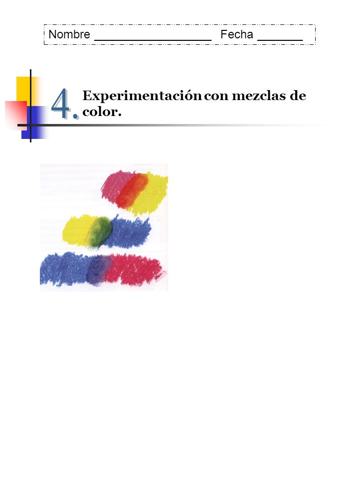 4. Experimentación con mezclas de color.