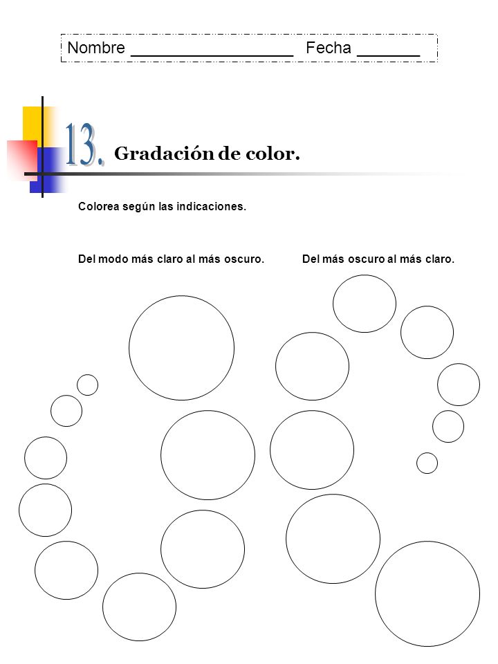 13. Gradación de color. Nombre __________________ Fecha _______