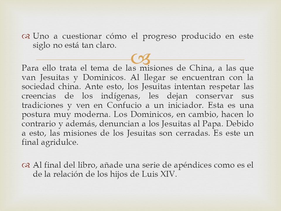 Uno a cuestionar cómo el progreso producido en este siglo no está tan claro.