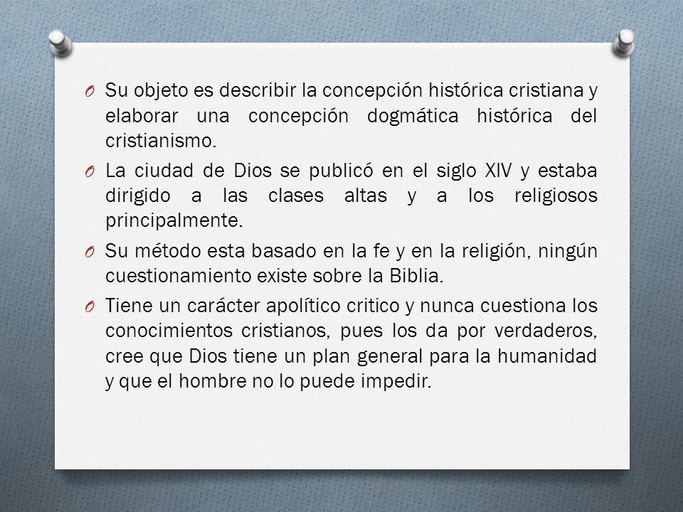 Su objeto es describir la concepción histórica cristiana y elaborar una concepción dogmática histórica del cristianismo.