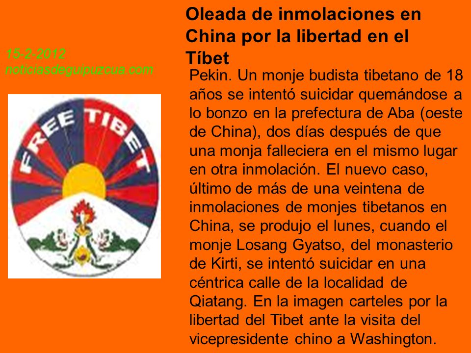 Oleada de inmolaciones en China por la libertad en el Tíbet