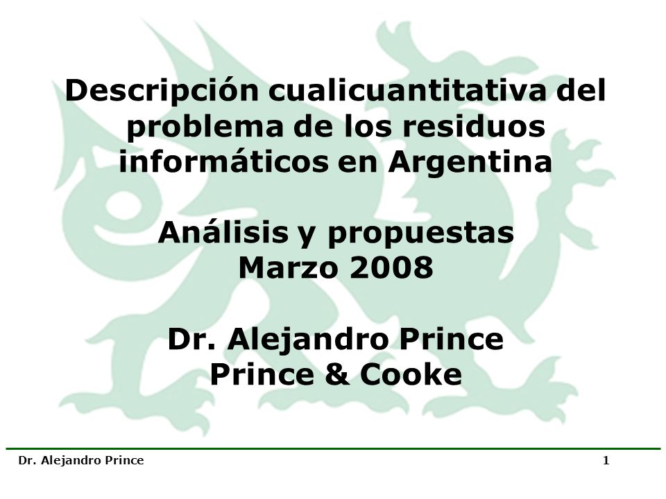 Descripción cualicuantitativa del problema de los residuos informáticos en Argentina