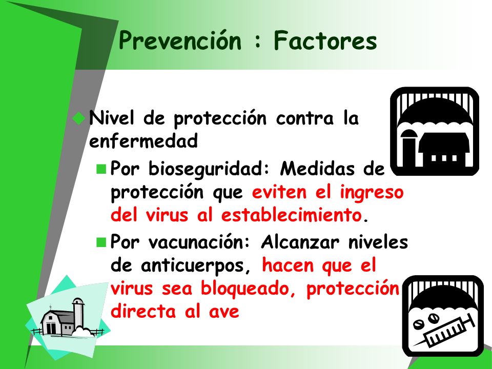 Prevención : Factores Nivel de protección contra la enfermedad