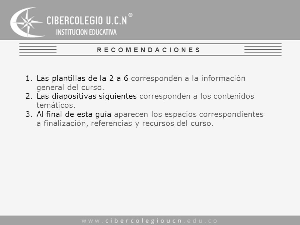 Las diapositivas siguientes corresponden a los contenidos temáticos.